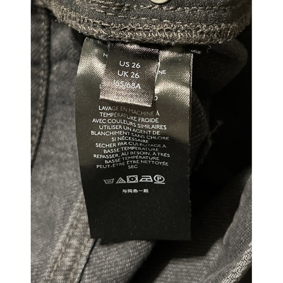 Free People We The Free Maggie MidRise Straight Raw Hem Black Jean SZ 26 (30x27) - Picture 9 of 12